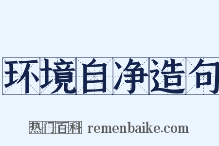 环境自净造句是什么意思的图片